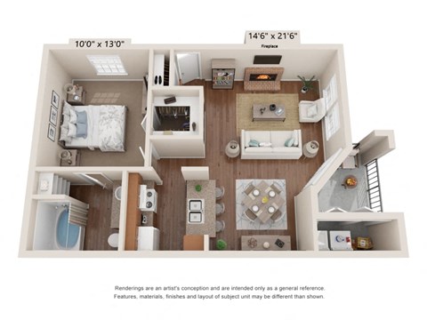 A1 | 1 BED - 1 BATH | 685 SQ FT at Tradewinds, Windcrest, Texas